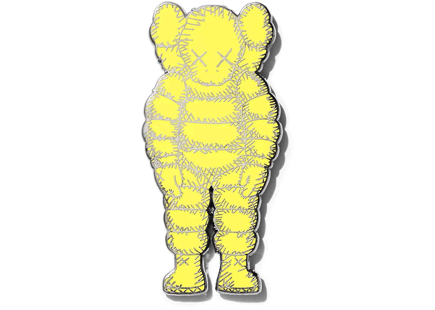 KAWS WHAT PARTY PIN YELLOW – Bank of Hype