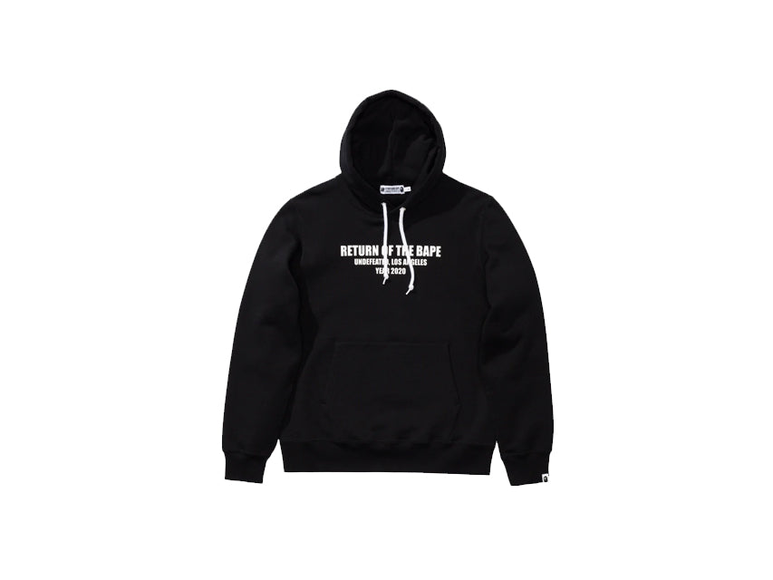 BAPE X UNDEFEATED PULLOVER HOODIE BLACK – Bank of Hype