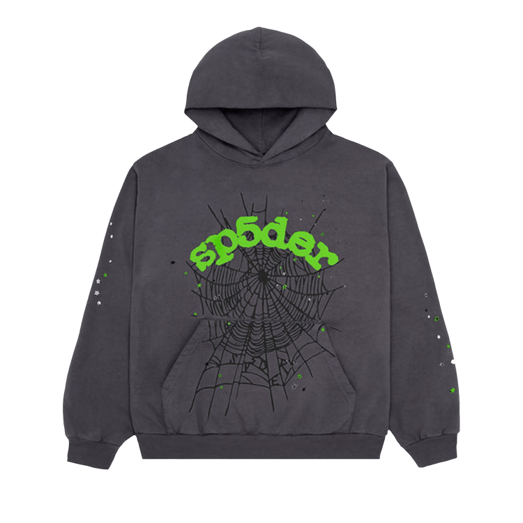 SP5DER WAIT WEB HOODIE 'SLATE GREY'