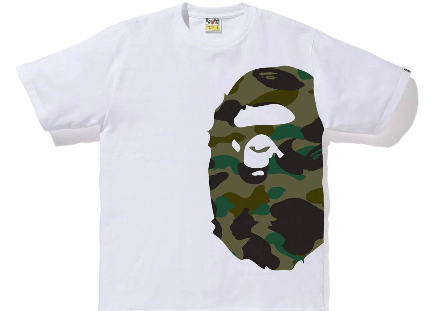 BAPE 1ST CAMO SIDE BIG APE HEAD TEE WHITE