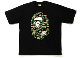 BAPE APE HEAD ABC GREEN CAMO F/B TEE "BLACK"