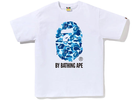 BAPE ABC CAMO BY BATHING APE TEE BLUE / WHITE