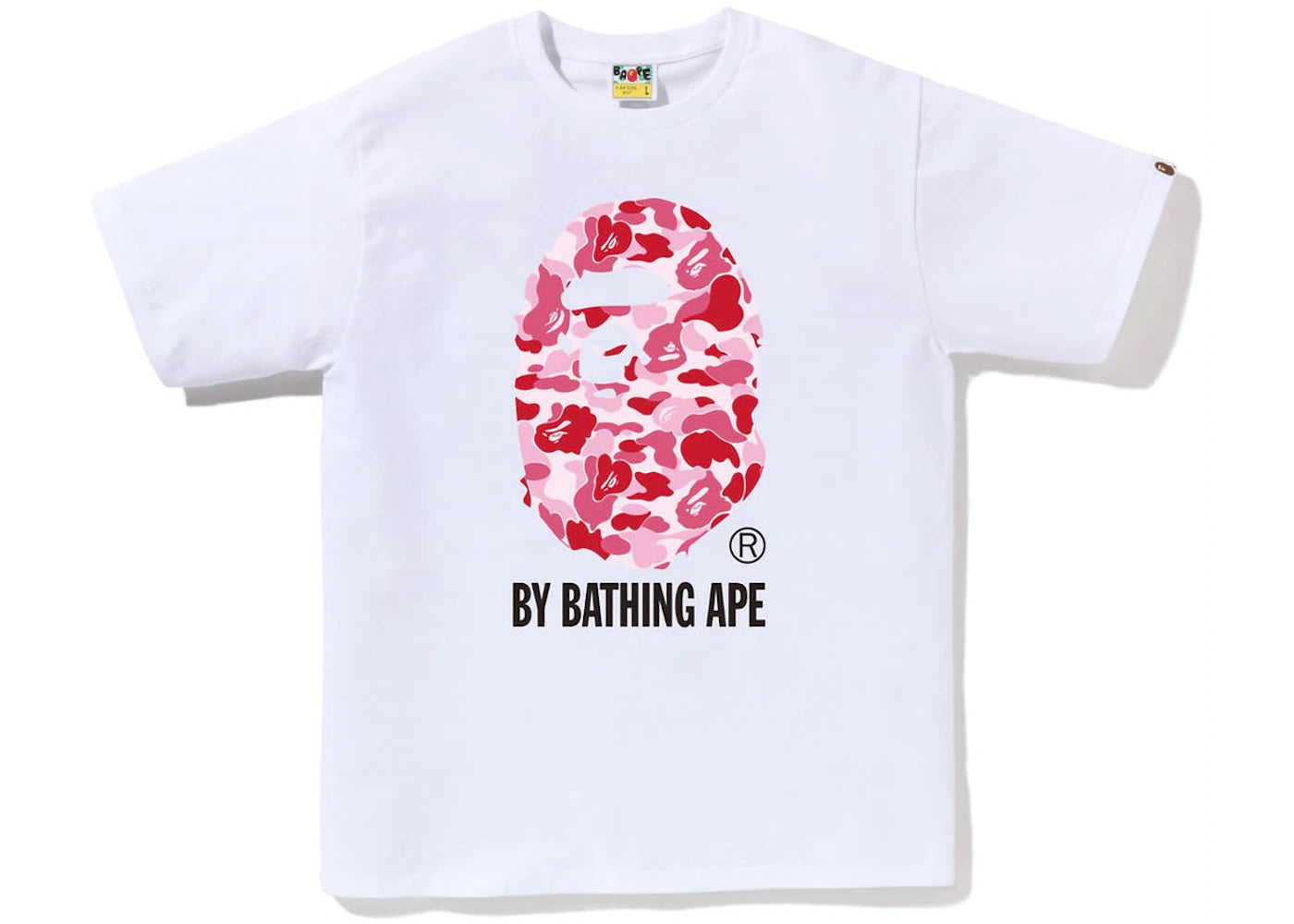 BAPE ABC CAMO BY BATHING APE TEE PINK/WHITE