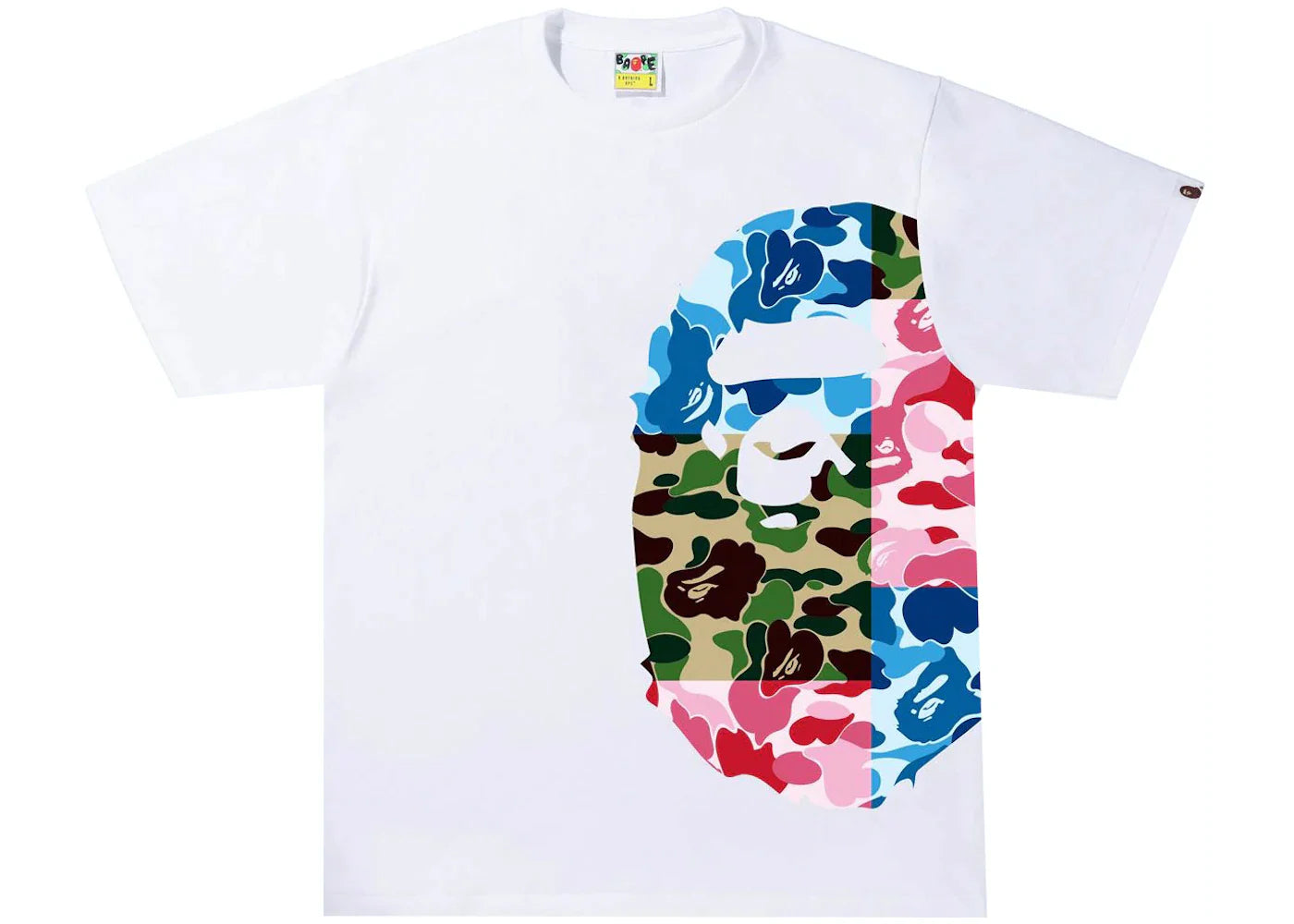 BAPE APE HEAD CRAZY CAMO TEE "WHITE"