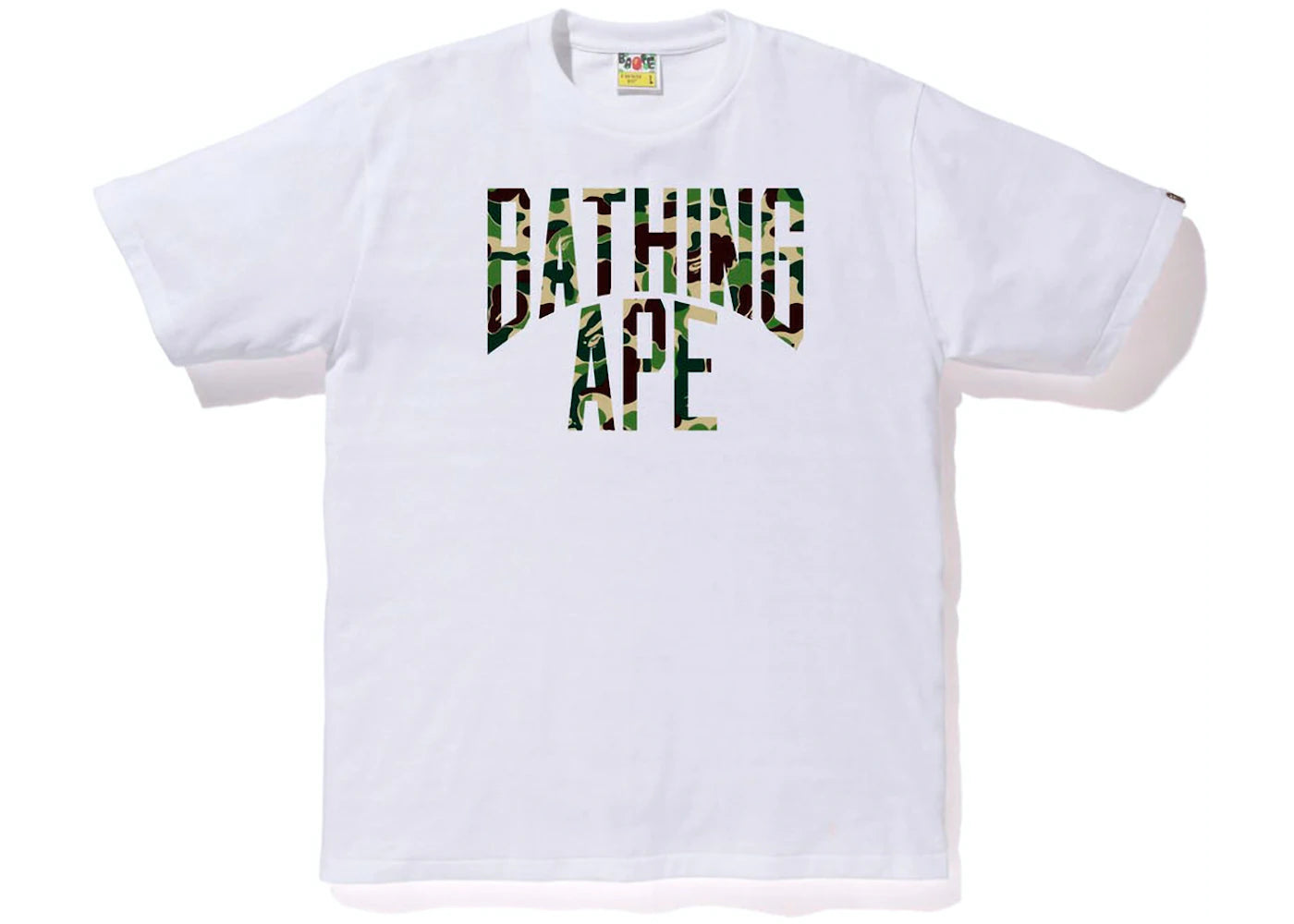 BAPE ABC CAMO NYC LOGO TEE WHITE GREEN