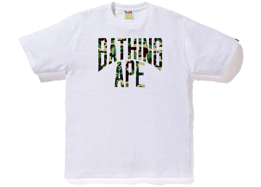 BAPE ABC CAMO NYV LOGO TEE WHITE GREEN