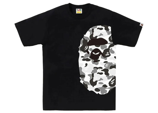 BAPE SIDE APE HEAD ABC GREY CAMO TEE "BLACK"