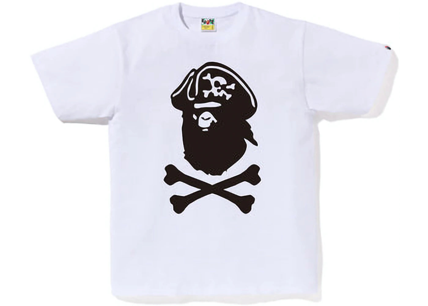 BAPE COLLEGE APE TEE WHITE