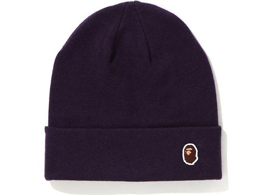 BAPE APE HEAD ONE POINT BEANIE "PURPLE"