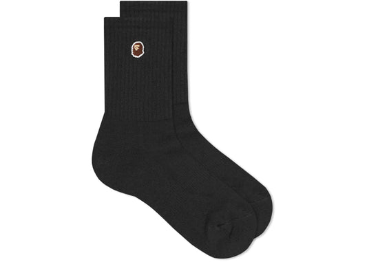 BAPE APE HEAD LINE SOCKS "BLACK"