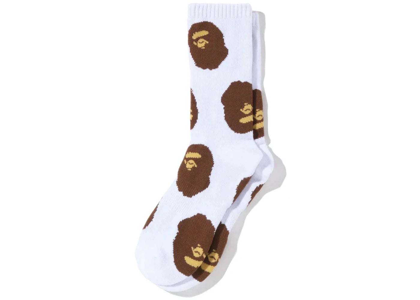 BAPE APE HEAD PATTERN SOCKS "BLACK"