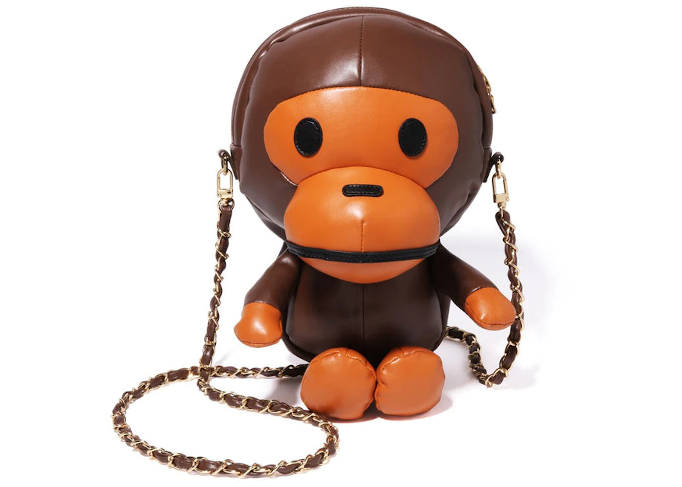 BAPE MILO PLUSH DOLL CHAIN SHOULDER BAG "BROWN"