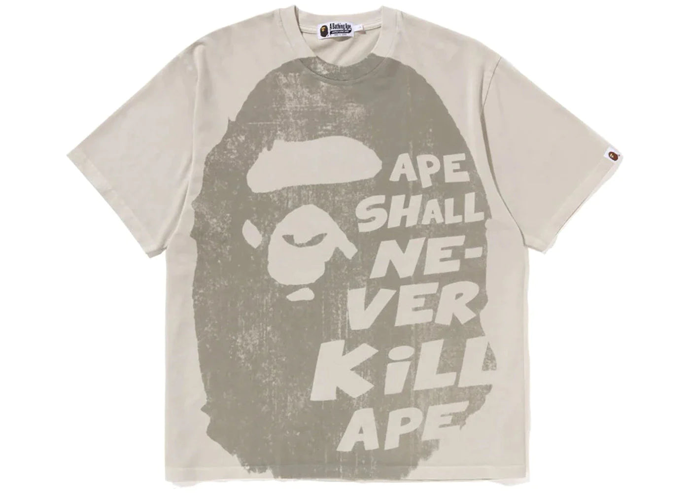 BAPE BIG APE HEAD ASNKA TEE "IVORY"