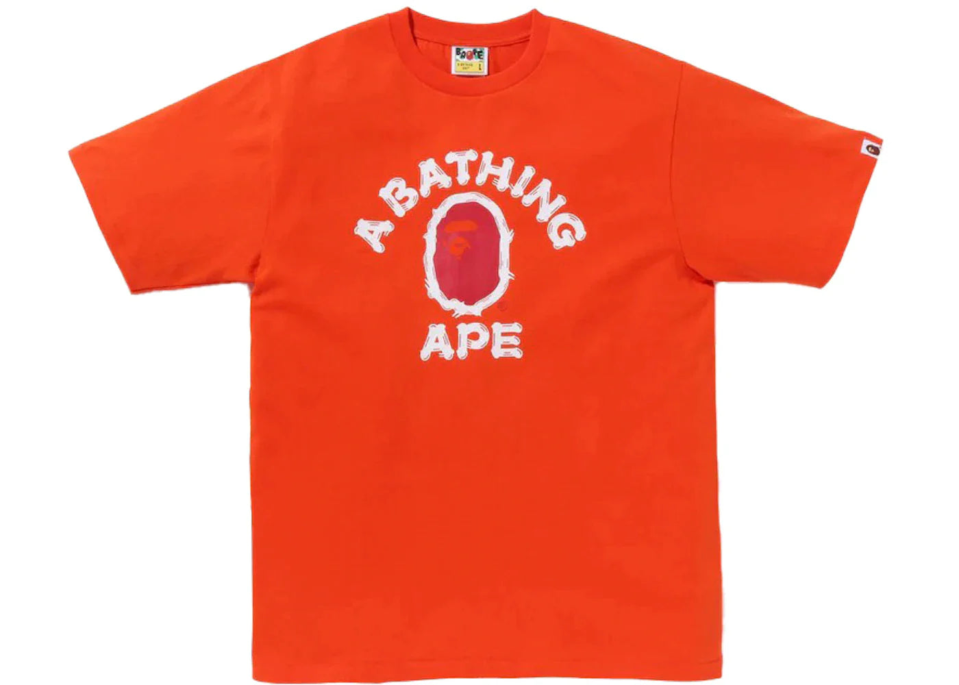 BAPE JAPAN BRUSH COLLEGE TEE ORANGE