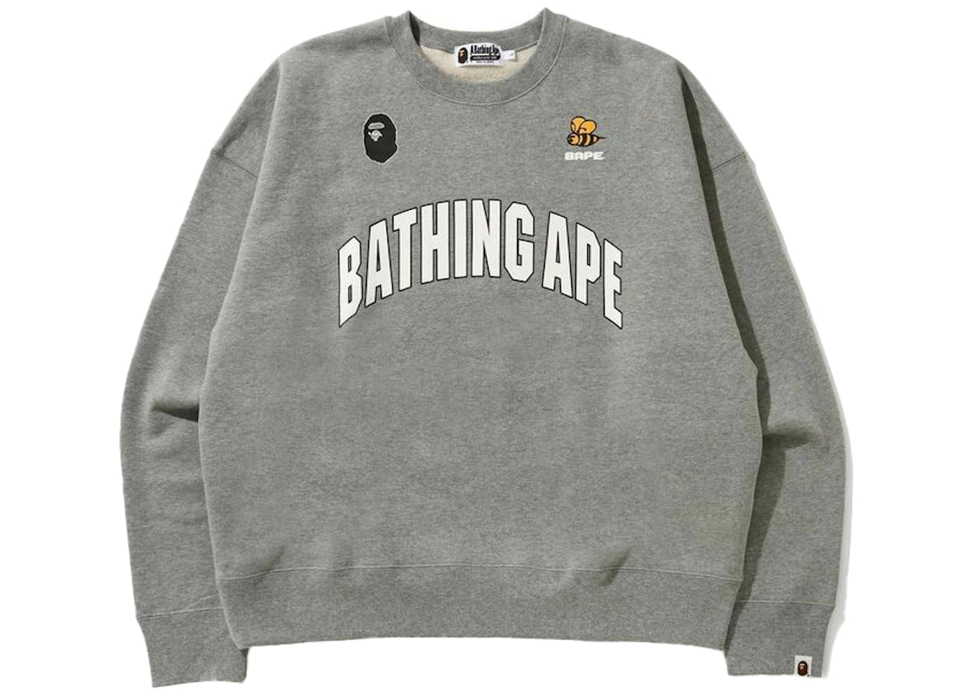 BAPE BUSY WORKS OS CREWNECK "GREY"