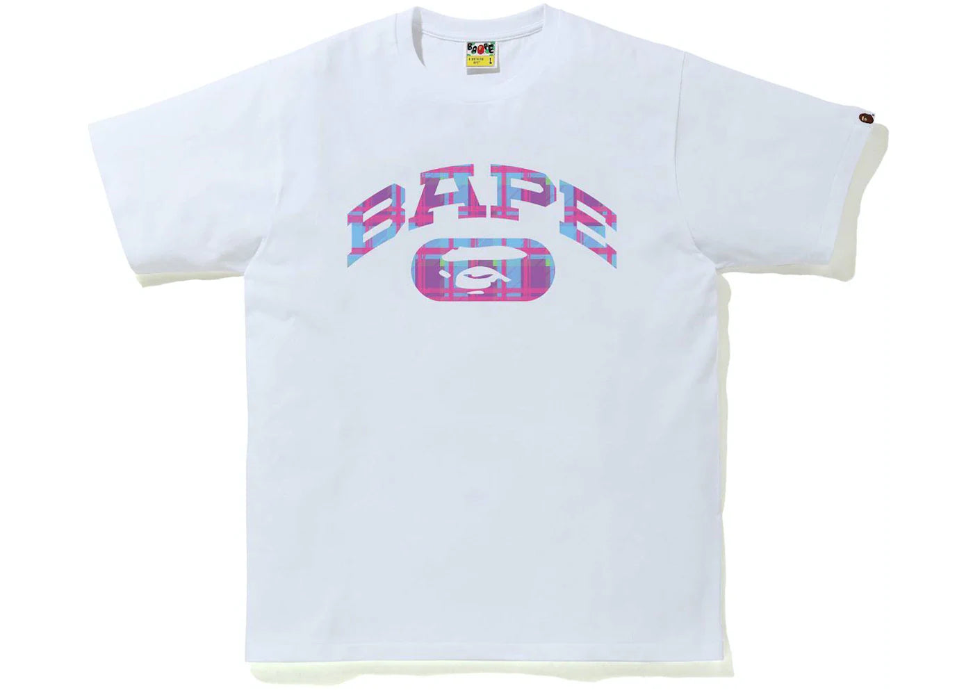 BAPE COLLEGE LOGO TEE "PURPLE CAMO"