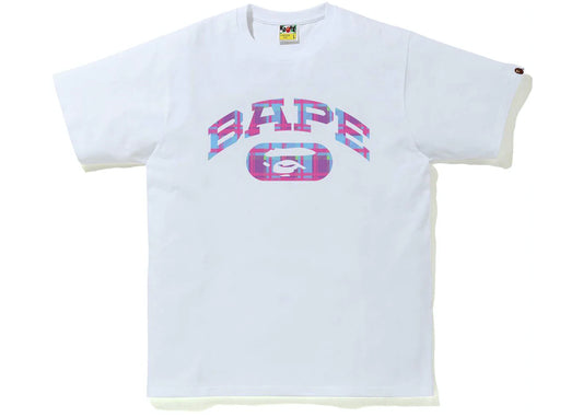 BAPE COLLEGE LOGO TEE "PURPLE CAMO"