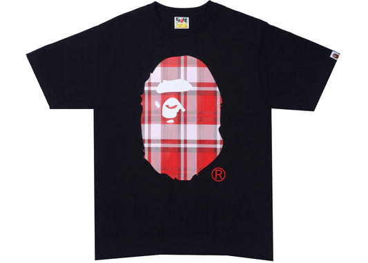 BAPE CHECK APE HEAD TEE "BLACK"