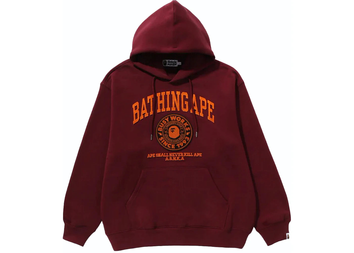 BAPE COLLEGE TRUCKER HAT "BURGUNDY"