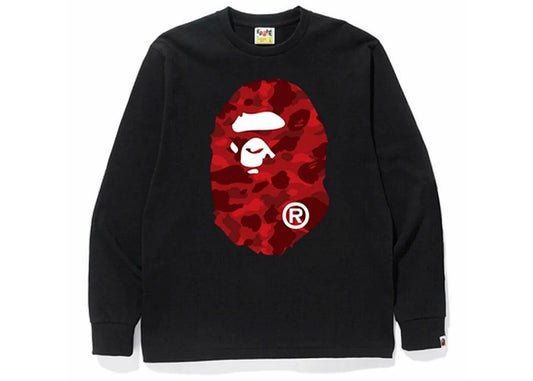 BAPE CAMO APE HEAD TEE RED/WHITE