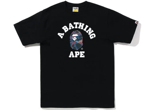 BAPE GRIP CAMO COLLEGE TEE BLACK "PURPLE"