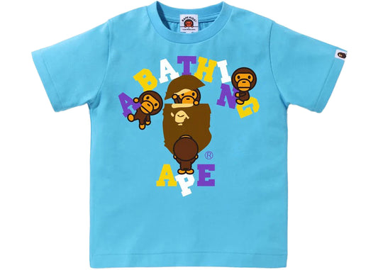 BAPE COLLEGE MILO TEE  KIDS "SAX"