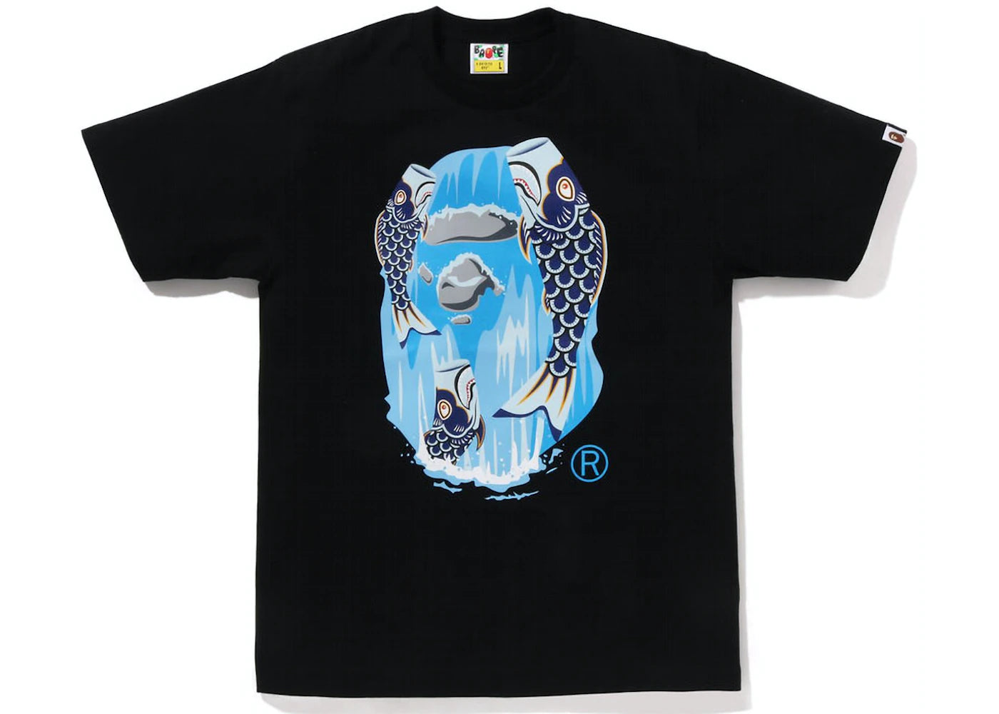 BAPE APE HEAD KOINOBORI WATERFALL TEE  KIDS "BLACK"