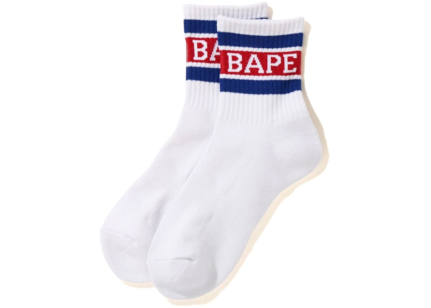 BAPE LOGO SOCKS "RED/BLUE/WHITE"