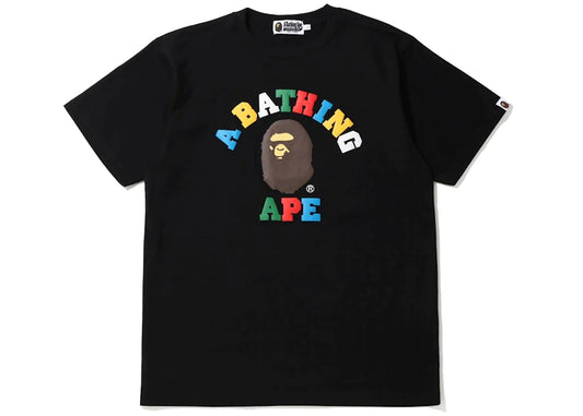 BAPE COLORS COLLEGE TEE MULTICOLOR/BLACK