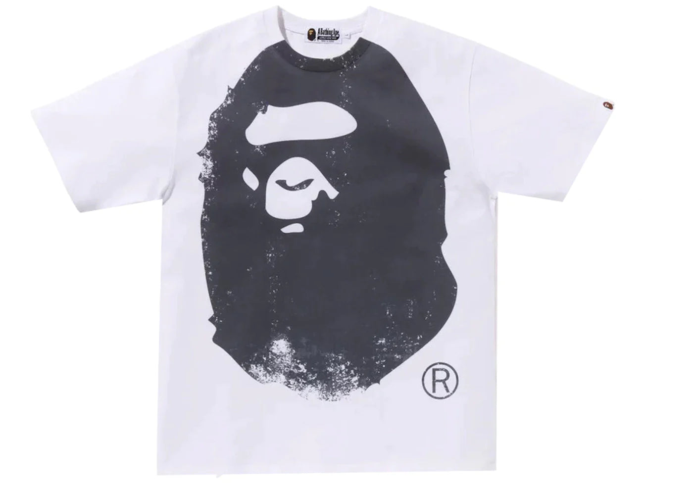 BAPE APE HEAD OVERPRINTED TEE "WHITE"