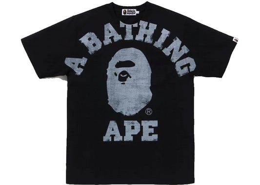 BAPE COLLEGE OVERPRINTED TEE "BLACK"