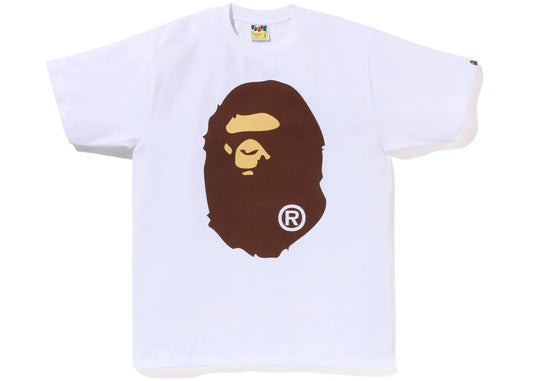 WHITE PIGMENT BIG APE HEAD T-SHIRT