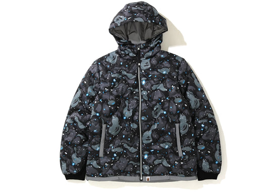 BAPE HOODED DOWN JACKET "BLACK SPACE CAMO"