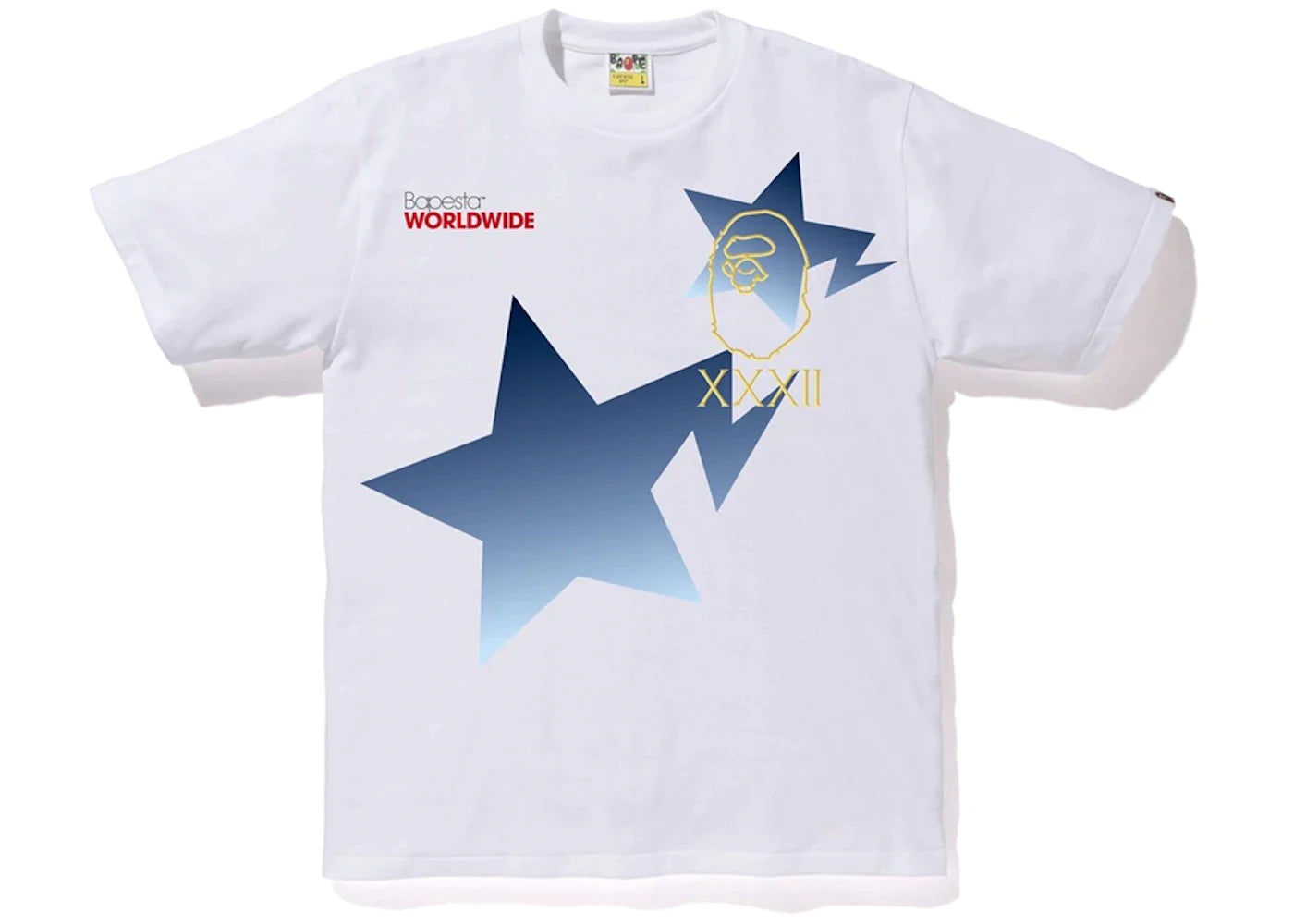 BAPE BAPE STA APE HEAD TEE WHITE