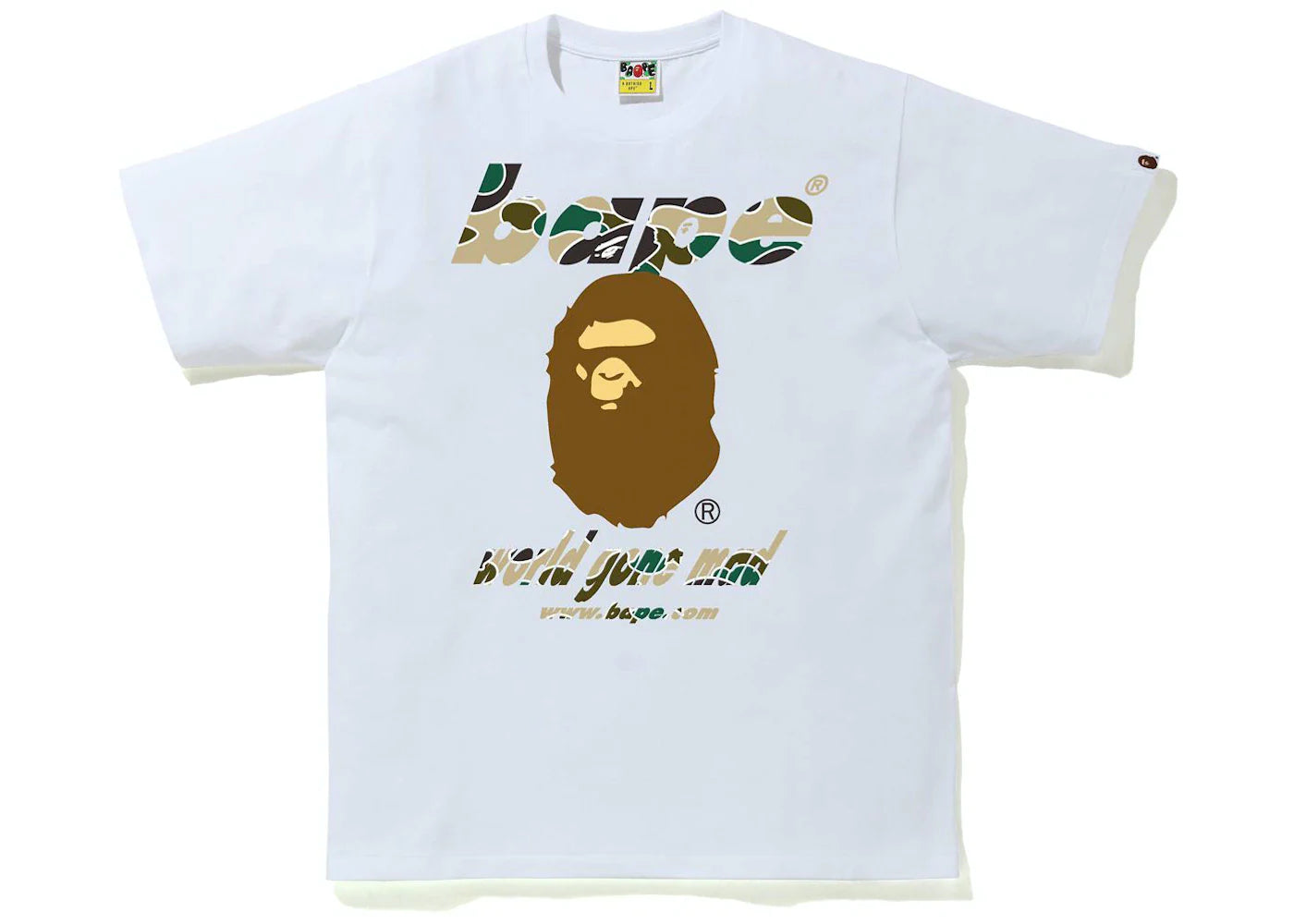 BAPE DIAMOND APE HEAD TEE "YELLOW"