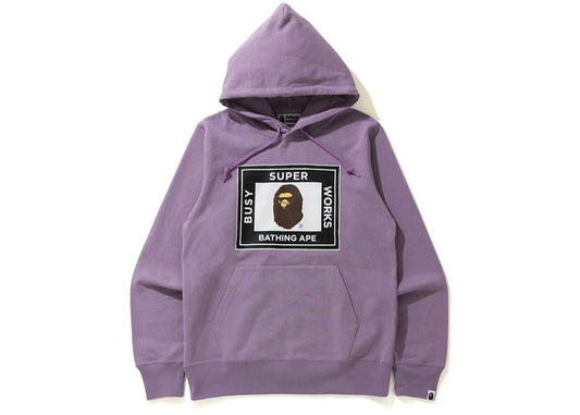 BAPE SUPER BUSY WORKS PULLOVER HOODIE "PURPLE"