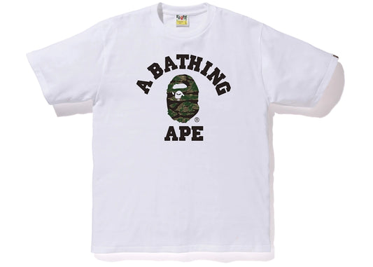 BAPE ORANGE TIGER CAMO TEE WHITE