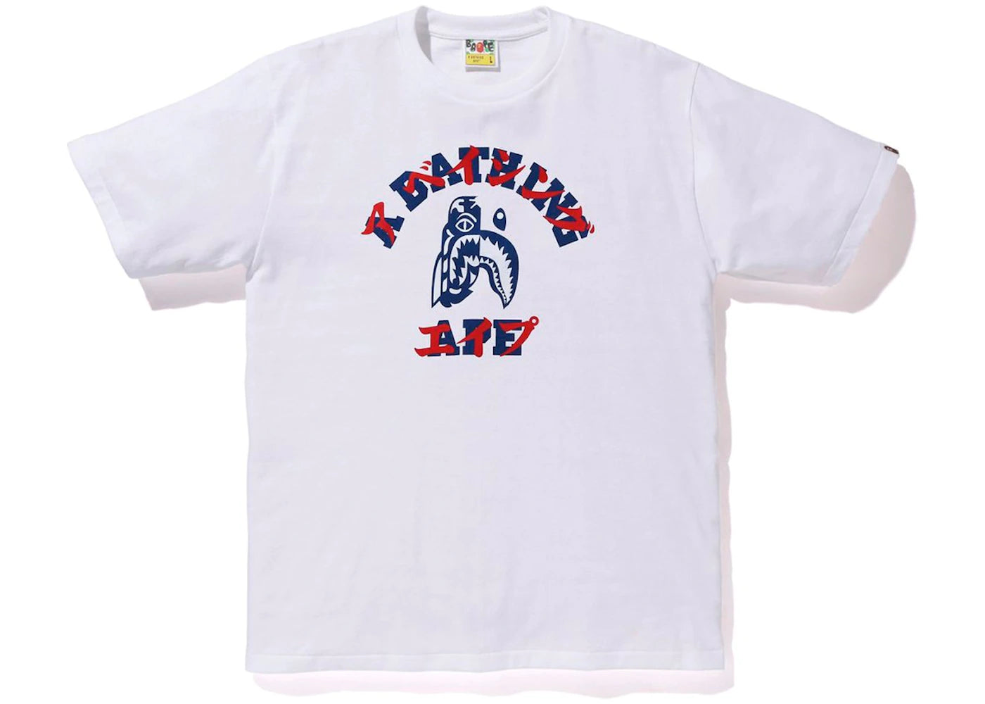 BAPE TIGER SHARK KATAKANA TEE WHITE