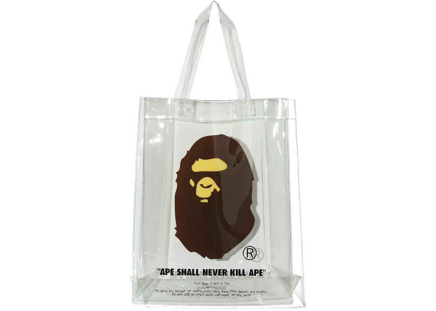 BAPE STA LOGO PVC TOTE BAG "CLEAR"