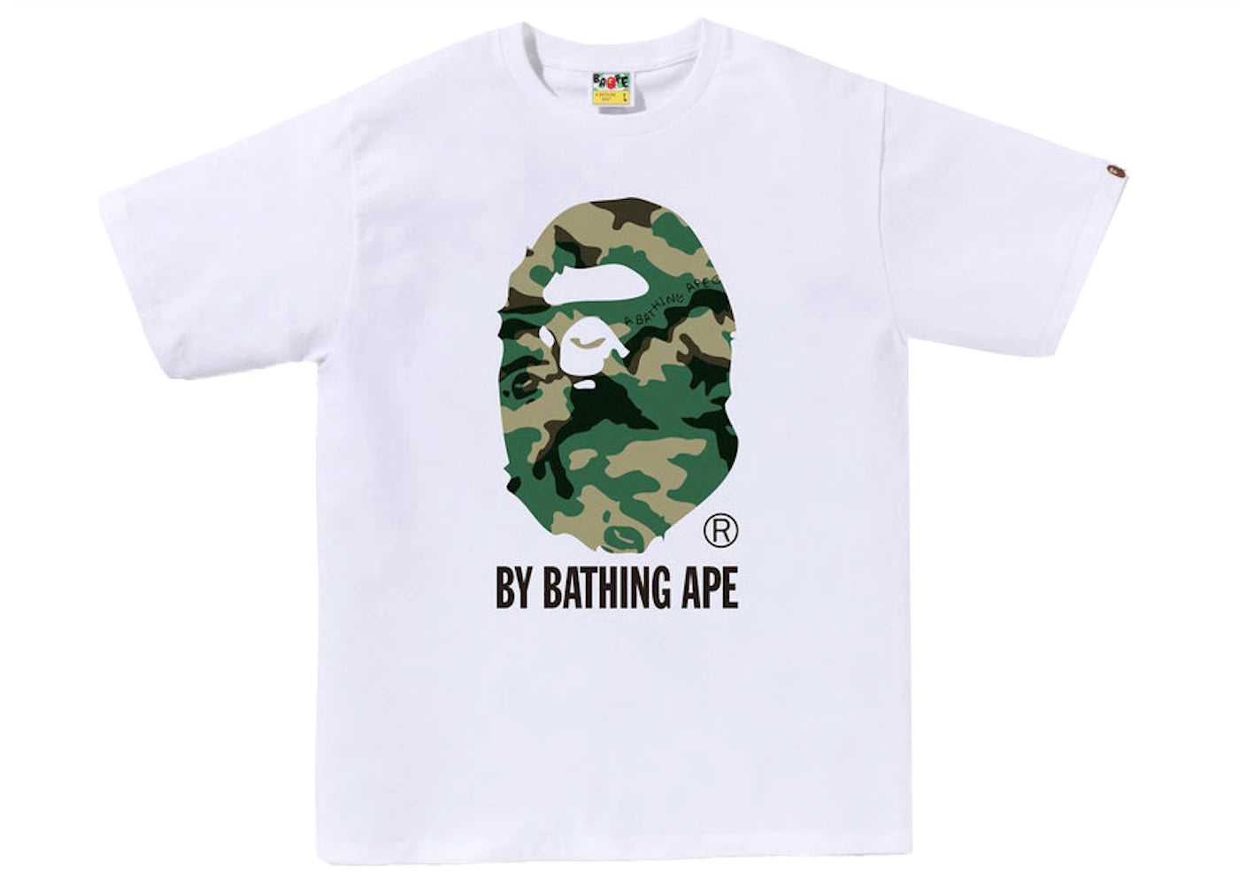 BAPE WOODLAND CAMO BY BATHING APE TEE WHITE