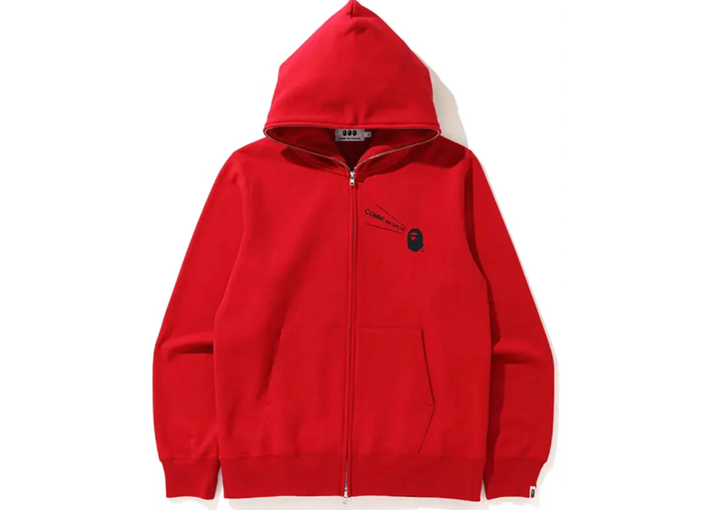 BAPE X CDG OSAKA COLLEGE ZIP HOODIE "RED CAMO"