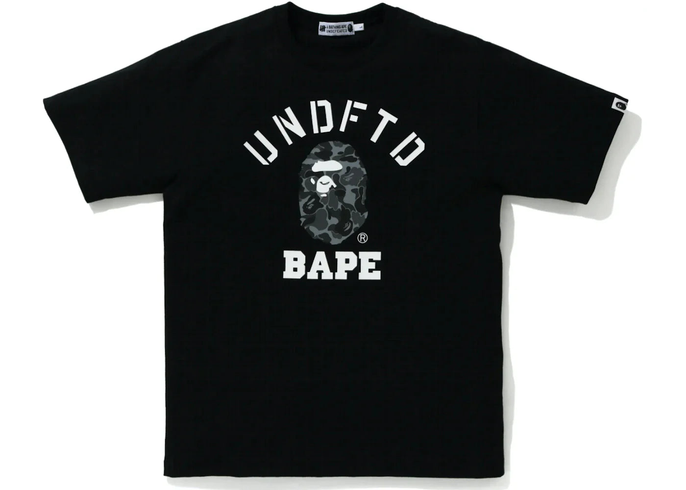 BAPE X UNDFTD COLLEGE TEE "BLACK"