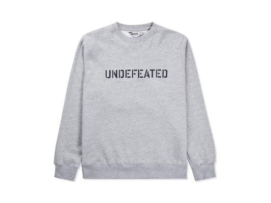 UNDEFEATED STENCIL L/S TEE "GREY"