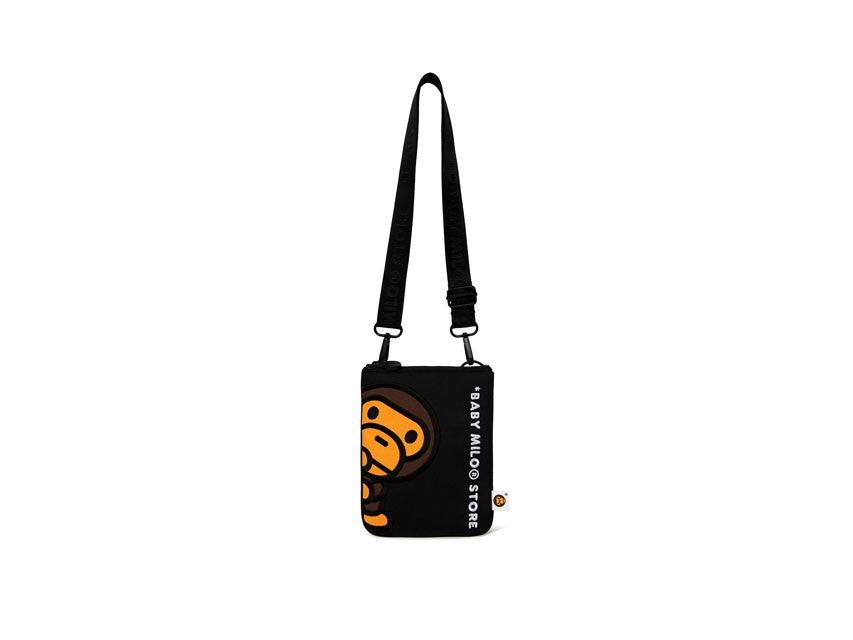 BAPE BABY MILO MOBILE CROSSBODY BAG "BLACK"