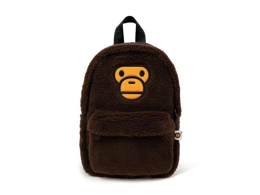 BAPE BABY MILO MINI FUR BACKPACK "BROWN"