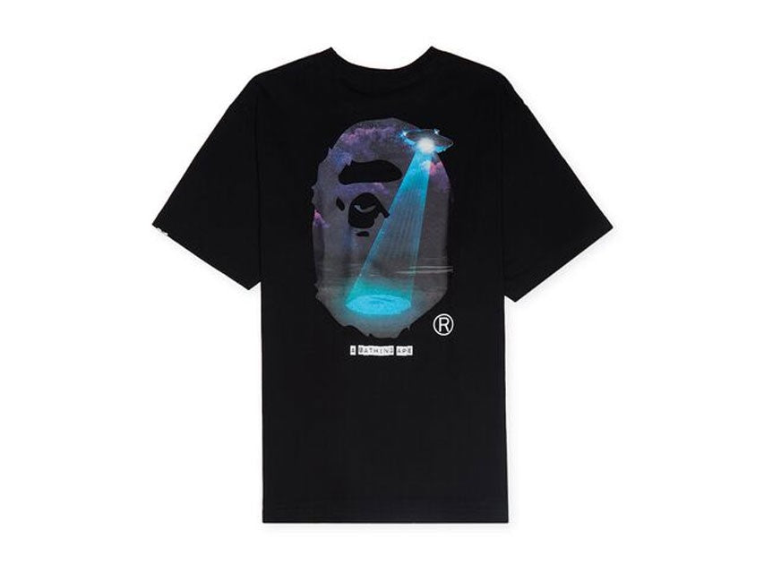 BAPE APE HEAD GALAXY UFO TEE "BLACK"