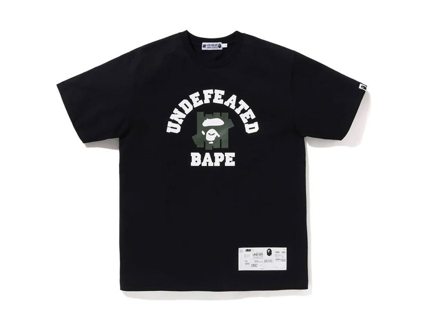 BAPE X UNDFTD COLLEGE TEE "BLACK"