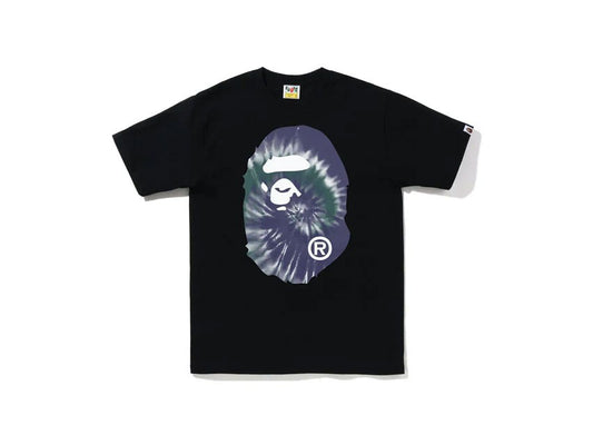 BAPE APE HEAD PURPLE TIE DYE TEE "BLACK"