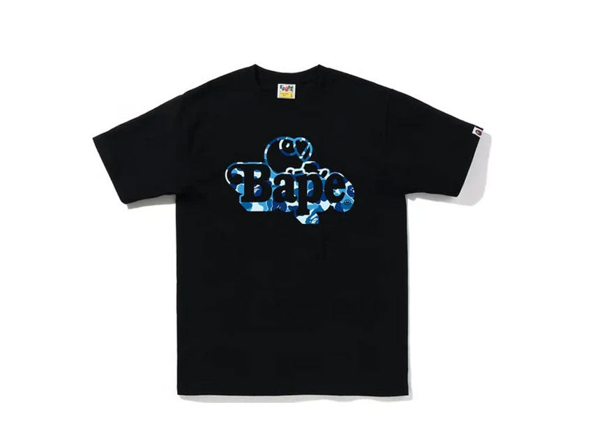 BAPE MILO ON BAPE LOGO ABC BLUE CAMO TEE "BLACK"