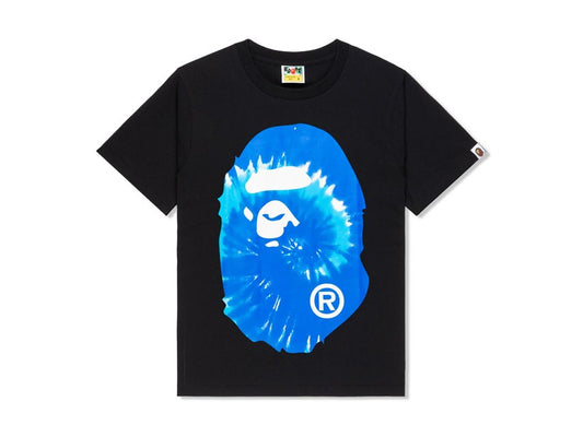 BAPE APE HEAD BLUE TIE DYE TEE "BLACK"